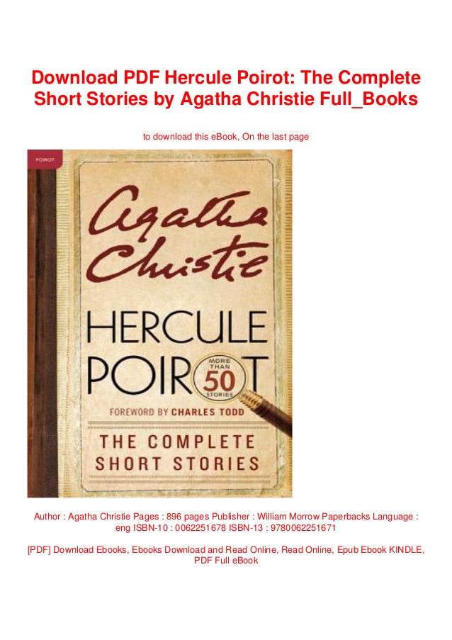 Agatha christie book list pdf